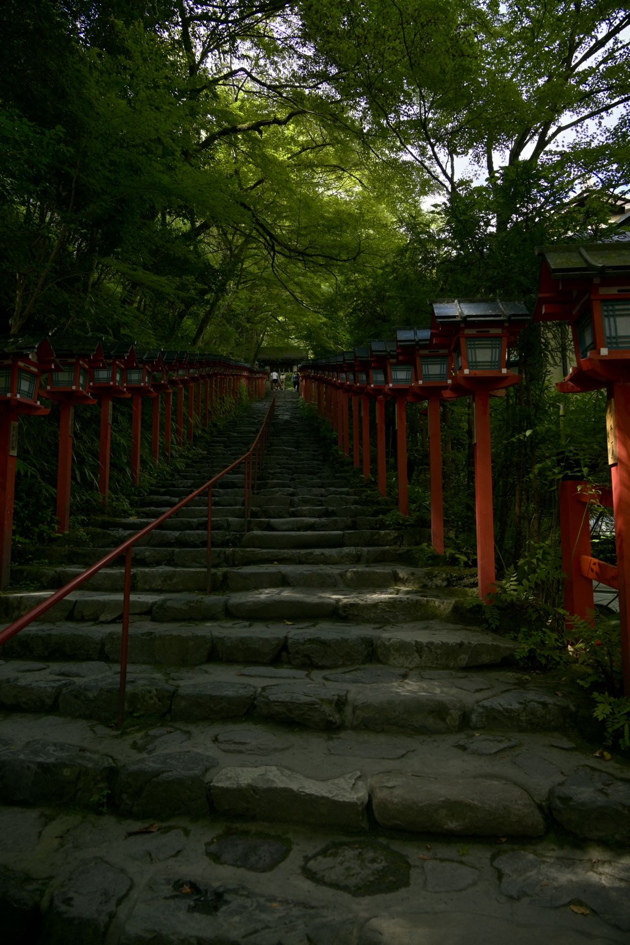 京都森林中的红色参道